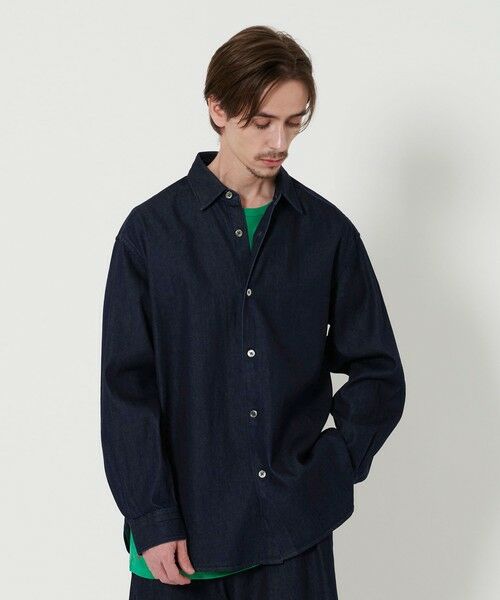 BEAUTY & YOUTH UNITED ARROWS/ビューティー&ユース ユナイテッドアローズ 7.5オンス サテン デニム レギュラー シャツ GRANDE型 NAVY XL BEAUTY & YOUTH UNITED ARROWS/ビューティー&ユース ユナイテッドアローズ 7.5オンス サテン デニム レギュラー シャツ GRANDE型 NAVY XL