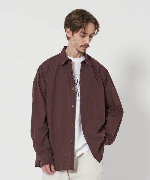 BEAUTY & YOUTH UNITED ARROWS/ビューティー&ユース ユナイテッドアローズ シャドー ストライプ レギュラー フォルム シャツ DK. BROWN S BEAUTY & YOUTH UNITED ARROWS/ビューティー&ユース ユナイテッドアローズ シャドー ストライプ レギュラー フォルム シャツ DK. BROWN S