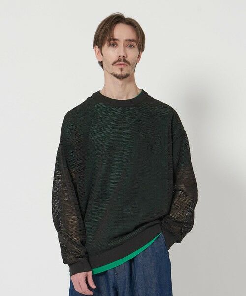 BEAUTY & YOUTH UNITED ARROWS/ビューティー&ユース ユナイテッドアローズ クランチー グリッド ニット DK. GRAY M BEAUTY & YOUTH UNITED ARROWS/ビューティー&ユース ユナイテッドアローズ クランチー グリッド ニット DK. GRAY M
