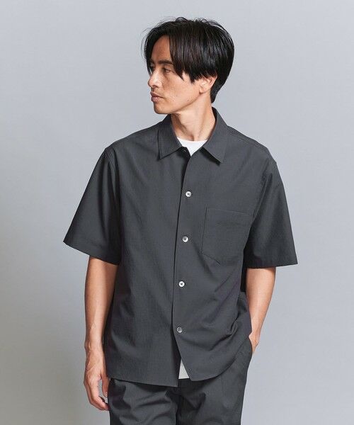 BEAUTY & YOUTH UNITED ARROWS/ビューティー&ユース ユナイテッドアローズ KOMATSU PACK キャンプカラー ショートスリーブ シャツ -セットアップ対応 撥水機能- DK. GRAY XL BEAUTY & YOUTH UNITED ARROWS/ビューティー&ユース ユナイテッドアローズ KOMATSU PACK キャンプカラー ショートスリーブ シャツ -セットアップ対応 撥水機能- DK. GRAY XL