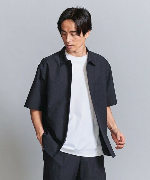 BEAUTY & YOUTH UNITED ARROWS/ビューティー&ユース ユナイテッドアローズ KOMATSU PACK キャンプカラー ショートスリーブ シャツ -セットアップ対応 撥水機能- NAVY L BEAUTY & YOUTH UNITED ARROWS/ビューティー&ユース ユナイテッドアローズ KOMATSU PACK キャンプカラー ショートスリーブ シャツ -セットアップ対応 撥水機能- NAVY L