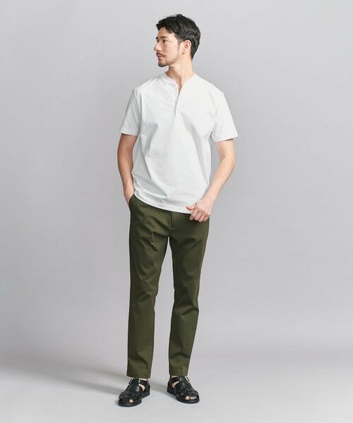 BEAUTY&YOUTH UNITED ARROWS / ビューティー&ユース ユナイテッドアローズ カットソー | 【WEB限定 WARDROBE SMART】クリア  ガスコットン ヘンリーネック カットソー【抗菌・防臭】 | 詳細4