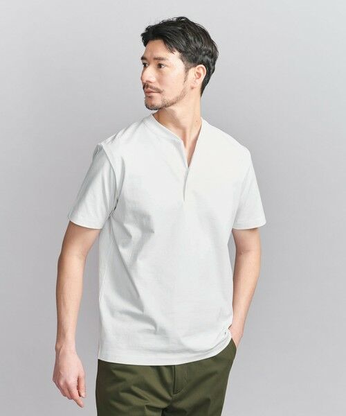 BEAUTY & YOUTH UNITED ARROWS/ビューティー&ユース ユナイテッドアローズ 【WEB限定 WARDROBE SMART】クリア ガスコットン ヘンリーネック カットソー【抗菌・防臭】 WHITE XL BEAUTY & YOUTH UNITED ARROWS/ビューティー&ユース ユナイテッドアローズ 【WEB限定 WARDROBE SMART】クリア ガスコットン ヘンリーネック カットソー【抗菌・防臭】 WHITE XL