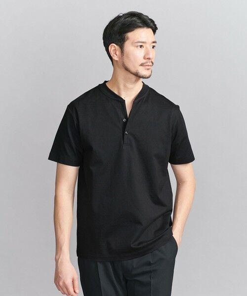 BEAUTY&YOUTH UNITED ARROWS / ビューティー&ユース ユナイテッドアローズ カットソー | 【WEB限定 WARDROBE SMART】クリア  ガスコットン ヘンリーネック カットソー【抗菌・防臭】 | 詳細8