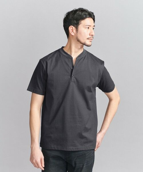 BEAUTY & YOUTH UNITED ARROWS/ビューティー&ユース ユナイテッドアローズ 【WEB限定 WARDROBE SMART】クリア ガスコットン ヘンリーネック カットソー【抗菌・防臭】 DK. GRAY L BEAUTY & YOUTH UNITED ARROWS/ビューティー&ユース ユナイテッドアローズ 【WEB限定 WARDROBE SMART】クリア ガスコットン ヘンリーネック カットソー【抗菌・防臭】 DK. GRAY L