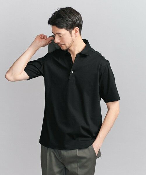 BEAUTY & YOUTH UNITED ARROWS/ビューティー&ユース ユナイテッドアローズ 【WEB限定 WARDROBE SMART】NORITAKE ポロシャツ BLACK S BEAUTY & YOUTH UNITED ARROWS/ビューティー&ユース ユナイテッドアローズ 【WEB限定 WARDROBE SMART】NORITAKE ポロシャツ BLACK S