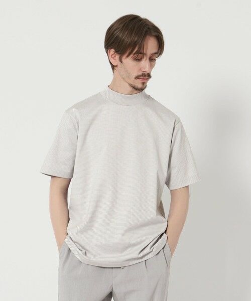 BEAUTY & YOUTH UNITED ARROWS/ビューティー&ユース ユナイテッドアローズ クリア ボーダー ジャケット Tシャツ ‐抗菌 防臭‐ LT. GRAY XL BEAUTY & YOUTH UNITED ARROWS/ビューティー&ユース ユナイテッドアローズ クリア ボーダー ジャケット Tシャツ ‐抗菌 防臭‐ LT. GRAY XL