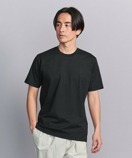 BEAUTY & YOUTH UNITED ARROWS/ビューティー&ユース ユナイテッドアローズ ハイゲージ ガスコットン クルーネック ショートスリーブ Tシャツ ‐抗菌 防臭機能‐ BLACK S BEAUTY & YOUTH UNITED ARROWS/ビューティー&ユース ユナイテッドアローズ ハイゲージ ガスコットン クルーネック ショートスリーブ Tシャツ ‐抗菌 防臭機能‐ BLACK S