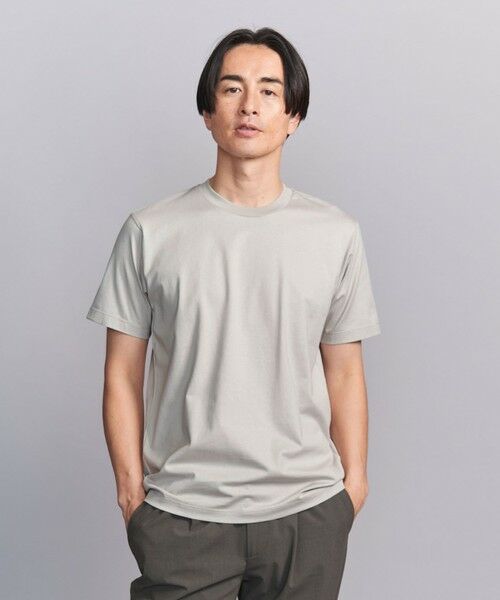 ＜H＞beauty&youthコットンハイゲージ カットオフTシャツ H＞コットンハイゲージ カットオフTシャツ