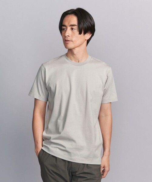 BEAUTY & YOUTH UNITED ARROWS/ビューティー&ユース ユナイテッドアローズ ハイゲージ ガスコットン クルーネック ショートスリーブ Tシャツ ‐抗菌 防臭機能‐ LT. GRAY L BEAUTY & YOUTH UNITED ARROWS/ビューティー&ユース ユナイテッドアローズ ハイゲージ ガスコットン クルーネック ショートスリーブ Tシャツ ‐抗菌 防臭機能‐ LT. GRAY L