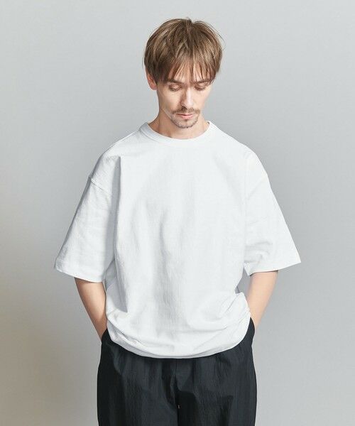 BEAUTY & YOUTH UNITED ARROWS/ビューティー&ユース ユナイテッドアローズ 10oz ヘビー ワイド クルーネック Tシャツ WHITE S BEAUTY & YOUTH UNITED ARROWS/ビューティー&ユース ユナイテッドアローズ 10oz ヘビー ワイド クルーネック Tシャツ WHITE S
