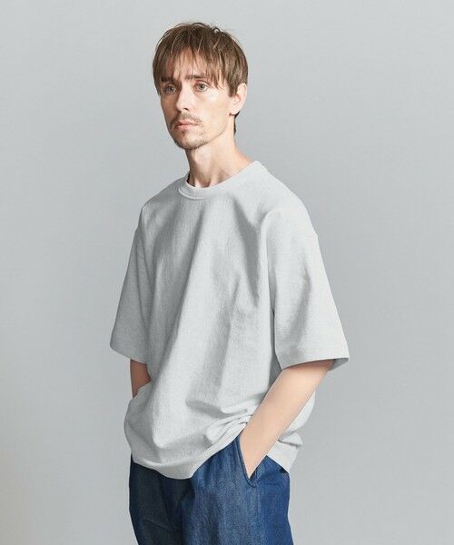 BEAUTY & YOUTH UNITED ARROWS/ビューティー&ユース ユナイテッドアローズ 10oz ヘビー ワイド クルーネック Tシャツ SILVER L BEAUTY & YOUTH UNITED ARROWS/ビューティー&ユース ユナイテッドアローズ 10oz ヘビー ワイド クルーネック Tシャツ SILVER L