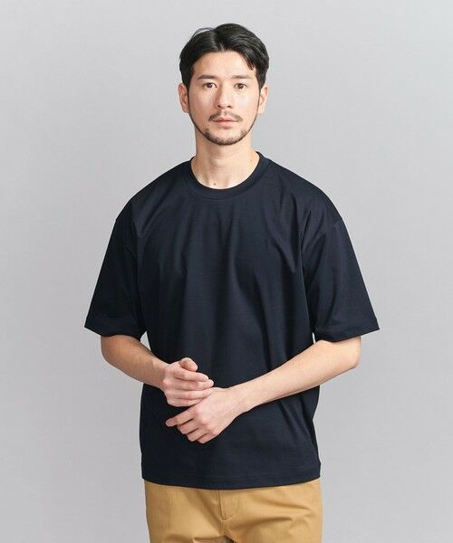 BEAUTY & YOUTH UNITED ARROWS/ビューティー&ユース ユナイテッドアローズ 【WEB限定 WARDROBE SMART】NORITAKE リラックス テーパード Tシャツ NAVY L BEAUTY & YOUTH UNITED ARROWS/ビューティー&ユース ユナイテッドアローズ 【WEB限定 WARDROBE SMART】NORITAKE リラックス テーパード Tシャツ NAVY L