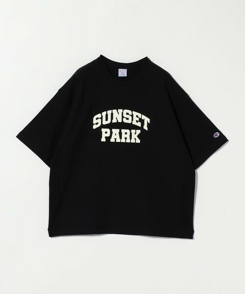 セール】 【別注】 ＜Champion＞ 9.4oz フロッキー プリント T