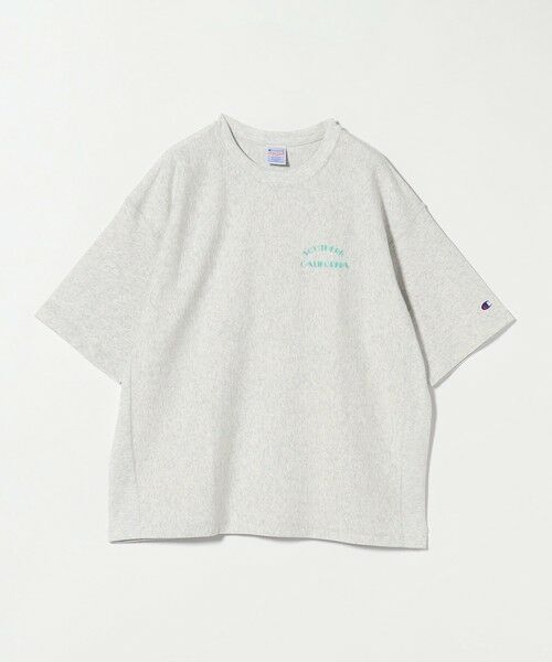 セール】 【別注】 ＜Champion＞ 9.4oz フロッキー プリント T