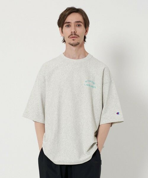 (￣▽￣)専用 セール】 【別注】 ＜Champion＞ 9.4oz フロッキー プリント T