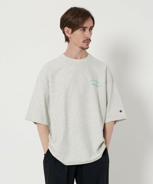 セール】 【別注】 ＜Champion＞ 9.4oz フロッキー プリント T