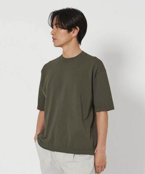 BEAUTY & YOUTH UNITED ARROWS/ビューティー&ユース ユナイテッドアローズ デオドラント ニットTシャツ -抗菌・防臭 ウォッシャブル- OLIVE M BEAUTY & YOUTH UNITED ARROWS/ビューティー&ユース ユナイテッドアローズ デオドラント ニットTシャツ -抗菌・防臭 ウォッシャブル- OLIVE M