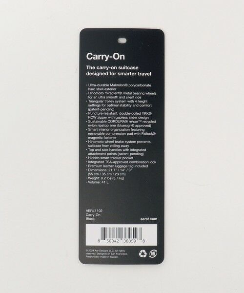 BEAUTY&YOUTH UNITED ARROWS / ビューティー&ユース ユナイテッドアローズ ビジネスバッグ | ＜Aer＞ CARRY ON 41L/スーツケース | 詳細30
