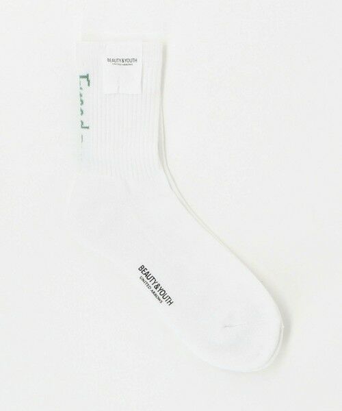 BEAUTY & YOUTH UNITED ARROWS/ビューティー&ユース ユナイテッドアローズ フリーダム スタンダード ロゴ ソックス WHITE FREE BEAUTY & YOUTH UNITED ARROWS/ビューティー&ユース ユナイテッドアローズ フリーダム スタンダード ロゴ ソックス WHITE FREE