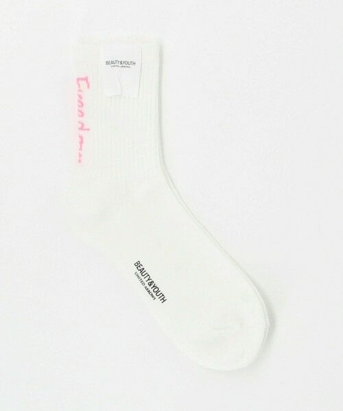 BEAUTY & YOUTH UNITED ARROWS/ビューティー&ユース ユナイテッドアローズ フリーダム スタンダード ロゴ ソックス OFF WHITE FREE BEAUTY & YOUTH UNITED ARROWS/ビューティー&ユース ユナイテッドアローズ フリーダム スタンダード ロゴ ソックス OFF WHITE FREE