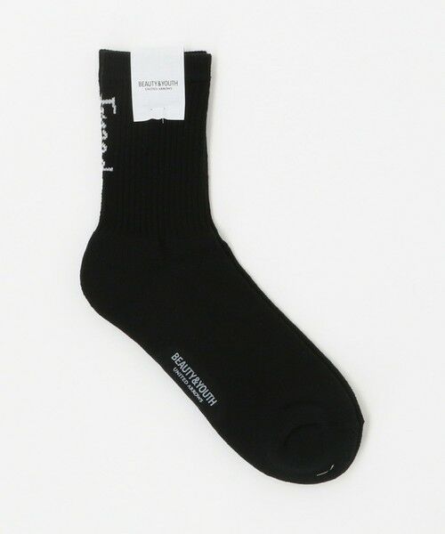 BEAUTY & YOUTH UNITED ARROWS/ビューティー&ユース ユナイテッドアローズ フリーダム スタンダード ロゴ ソックス BLACK FREE BEAUTY & YOUTH UNITED ARROWS/ビューティー&ユース ユナイテッドアローズ フリーダム スタンダード ロゴ ソックス BLACK FREE
