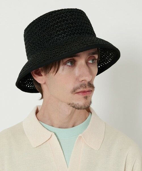 BEAUTY & YOUTH UNITED ARROWS/ビューティー&ユース ユナイテッドアローズ <GRILLO> ペーパー ハット BLACK FREE BEAUTY & YOUTH UNITED ARROWS/ビューティー&ユース ユナイテッドアローズ <GRILLO> ペーパー ハット BLACK FREE