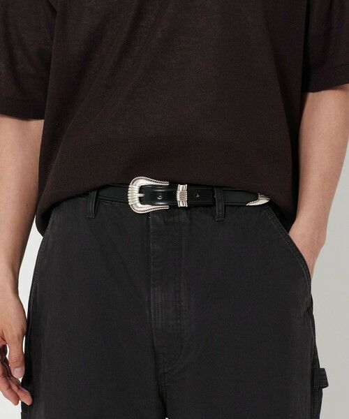 BEAUTY & YOUTH UNITED ARROWS/ビューティー&ユース ユナイテッドアローズ <TORY LEATHER> CREASED BELT/ベルト BLACK 34inch BEAUTY & YOUTH UNITED ARROWS/ビューティー&ユース ユナイテッドアローズ <TORY LEATHER> CREASED BELT/ベルト BLACK 34inch