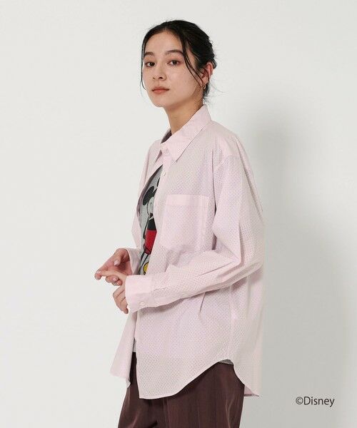 BEAUTY & YOUTH UNITED ARROWS/ビューティー&ユース ユナイテッドアローズ コットン パンチング レギュラーシャツ LT. PINK FREE BEAUTY & YOUTH UNITED ARROWS/ビューティー&ユース ユナイテッドアローズ コットン パンチング レギュラーシャツ LT. PINK FREE