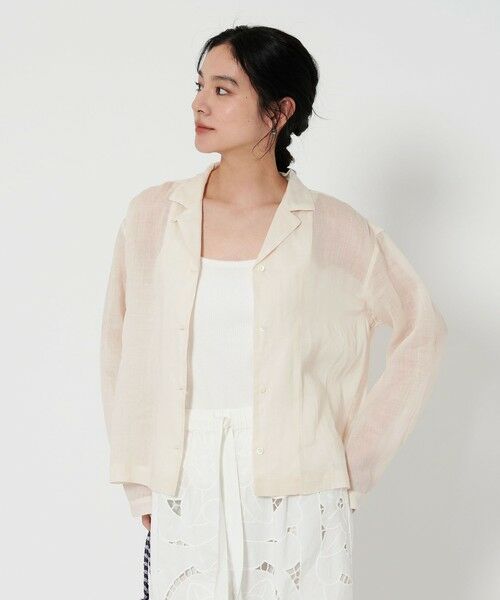 BEAUTY & YOUTH UNITED ARROWS/ビューティー&ユース ユナイテッドアローズ 麻 オープンカラー シャツ OFF WHITE FREE BEAUTY & YOUTH UNITED ARROWS/ビューティー&ユース ユナイテッドアローズ 麻 オープンカラー シャツ OFF WHITE FREE