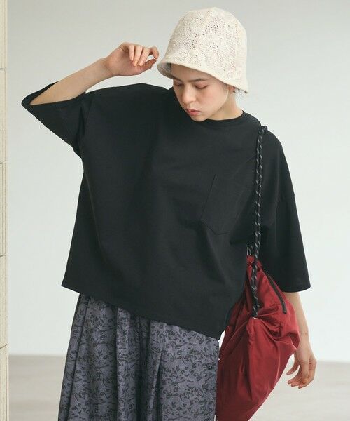 BEAUTY&YOUTH UNITED ARROWS / ビューティー&ユース ユナイテッドアローズ カットソー | ドルマンスリーブ ポケット Tシャツ 接触冷感 | 詳細4