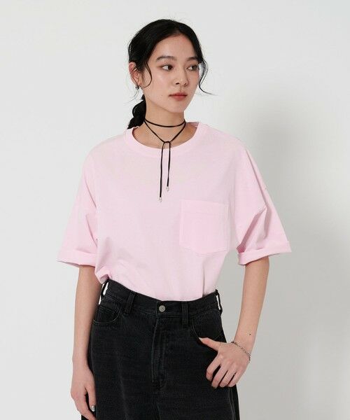 BEAUTY & YOUTH UNITED ARROWS/ビューティー&ユース ユナイテッドアローズ ドルマンスリーブ ポケット Tシャツ -接触冷感- PINK FREE BEAUTY & YOUTH UNITED ARROWS/ビューティー&ユース ユナイテッドアローズ ドルマンスリーブ ポケット Tシャツ -接触冷感- PINK FREE