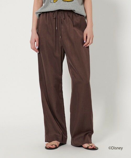 BEAUTY & YOUTH UNITED ARROWS/ビューティー&ユース ユナイテッドアローズ サテンドロースト ワイド パンツ 2 DK. BROWN S BEAUTY & YOUTH UNITED ARROWS/ビューティー&ユース ユナイテッドアローズ サテンドロースト ワイド パンツ 2 DK. BROWN S