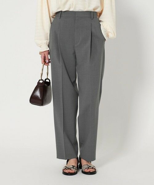 BEAUTY & YOUTH UNITED ARROWS/ビューティー&ユース ユナイテッドアローズ タック テーパード パンツ -接触冷感/吸水速乾/防シワ- MD. GRAY L BEAUTY & YOUTH UNITED ARROWS/ビューティー&ユース ユナイテッドアローズ タック テーパード パンツ -接触冷感/吸水速乾/防シワ- MD. GRAY L
