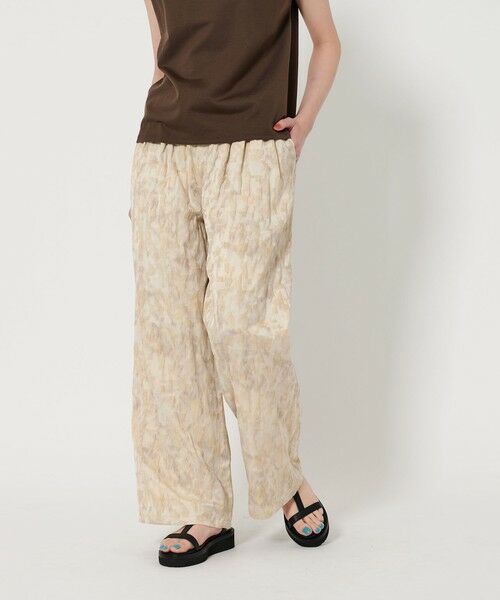 BEAUTY & YOUTH UNITED ARROWS/ビューティー&ユース ユナイテッドアローズ ジャガード ゴムタックパンツ NATURAL M BEAUTY & YOUTH UNITED ARROWS/ビューティー&ユース ユナイテッドアローズ ジャガード ゴムタックパンツ NATURAL M