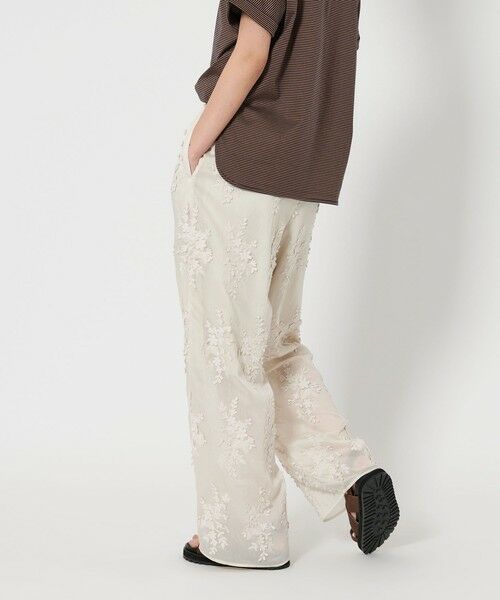 セルロースナイロン エンブロイダリー パンツ　2024ss UNITED ARROWS LTD. OUTLET｜セルロース エンブロイダリー