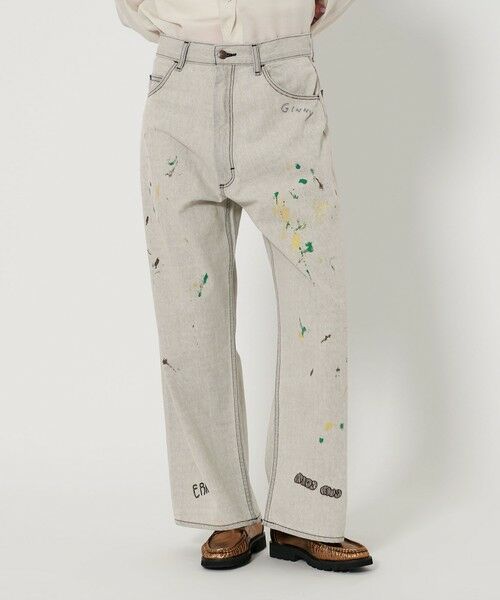 BEAUTY & YOUTH UNITED ARROWS/ビューティー&ユース ユナイテッドアローズ 【別注】<PAYDAY>エンブロイダリー デニムパンツ LT. GRAY 36 BEAUTY & YOUTH UNITED ARROWS/ビューティー&ユース ユナイテッドアローズ 【別注】<PAYDAY>エンブロイダリー デニムパンツ LT. GRAY 36