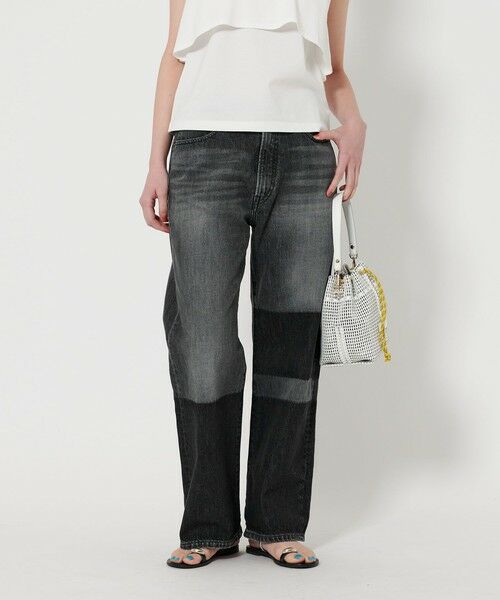BEAUTY & YOUTH UNITED ARROWS/ビューティー&ユース ユナイテッドアローズ パッチワーク デニムパンツ BLACK S BEAUTY & YOUTH UNITED ARROWS/ビューティー&ユース ユナイテッドアローズ パッチワーク デニムパンツ BLACK S