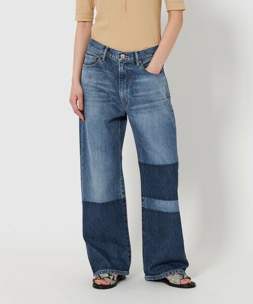BEAUTY & YOUTH UNITED ARROWS/ビューティー&ユース ユナイテッドアローズ パッチワーク デニムパンツ NAVY S BEAUTY & YOUTH UNITED ARROWS/ビューティー&ユース ユナイテッドアローズ パッチワーク デニムパンツ NAVY S