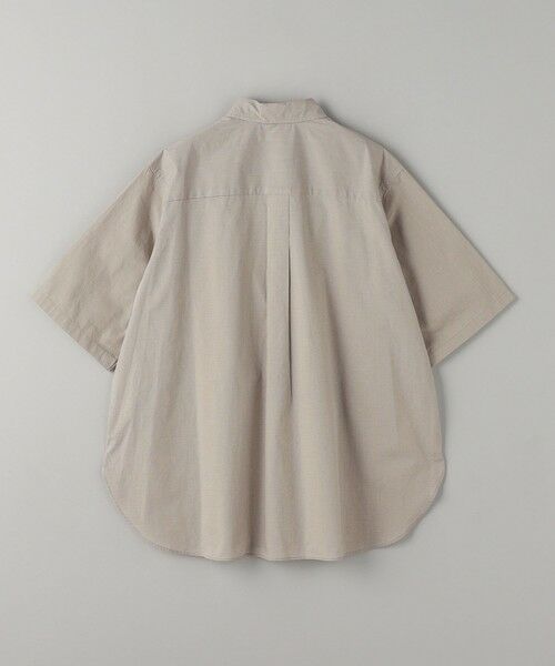 ユナイテッドアローズ　ゆったりリネンスリットロングシャツ　ベージュ UNITED ARROWS - ユナイテッドアローズ ゆったりリネンスリット