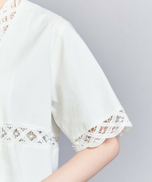 ブラウス シャツ バテンレース ショートスリーブシャツ レディース BEAUTY＆YOUTH UNITED ARROWS ブラウス シャツ バテンレース