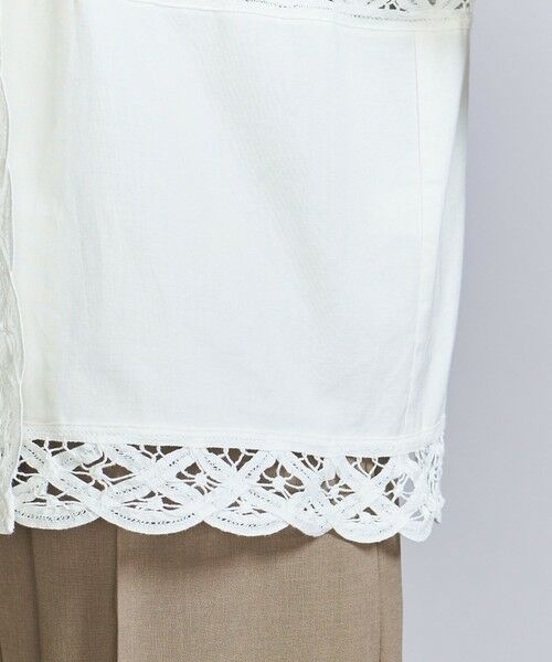 BEAUTY&amp;YOUTH UNITED ARROWS - レース　パフスリーブ　ビスチェ　ブラトップ　オフホワイト BEAUTY&YOUTH UNITED ARROWS｜ラッセルレース ノースリーブ