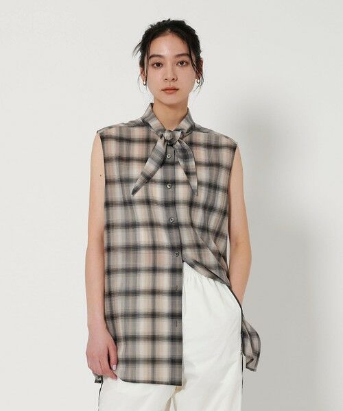 BEAUTY & YOUTH UNITED ARROWS/ビューティー&ユース ユナイテッドアローズ チェック ボウタイ ノースリーブブラウス その他2 M BEAUTY & YOUTH UNITED ARROWS/ビューティー&ユース ユナイテッドアローズ チェック ボウタイ ノースリーブブラウス その他2 M
