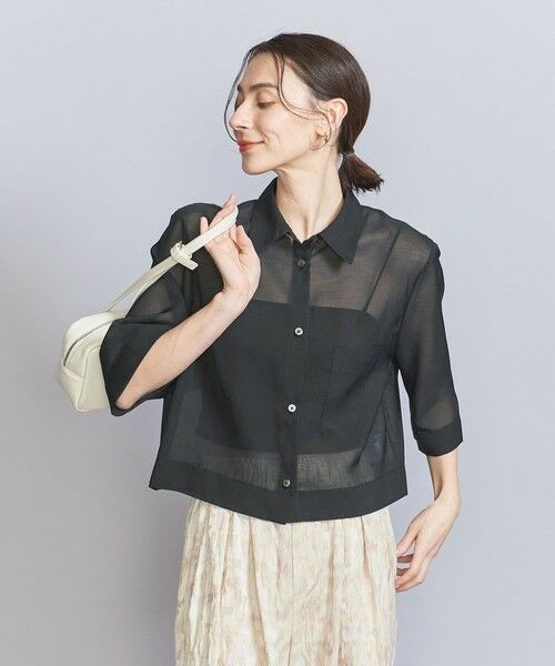 BEAUTY&YOUTH UNITED ARROWS / ビューティー&ユース ユナイテッドアローズ シャツ・ブラウス | ポリエステル オーガンジー シャツ ウォッシャブル | 詳細10