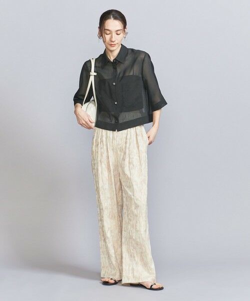BEAUTY&YOUTH UNITED ARROWS / ビューティー&ユース ユナイテッドアローズ シャツ・ブラウス | ポリエステル オーガンジー シャツ ウォッシャブル | 詳細13