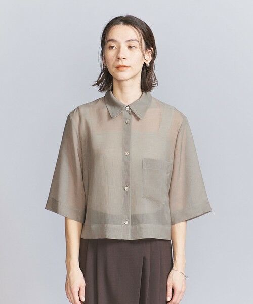 BEAUTY&YOUTH UNITED ARROWS / ビューティー&ユース ユナイテッドアローズ シャツ・ブラウス | ポリエステル オーガンジー シャツ ウォッシャブル | 詳細17