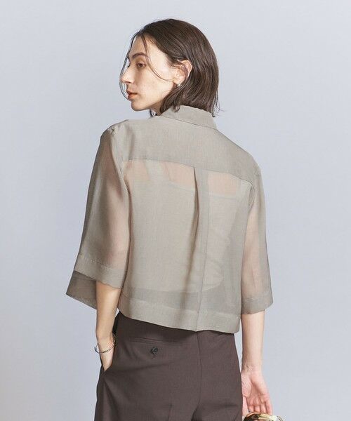 BEAUTY&YOUTH UNITED ARROWS / ビューティー&ユース ユナイテッドアローズ シャツ・ブラウス | ポリエステル オーガンジー シャツ ウォッシャブル | 詳細15