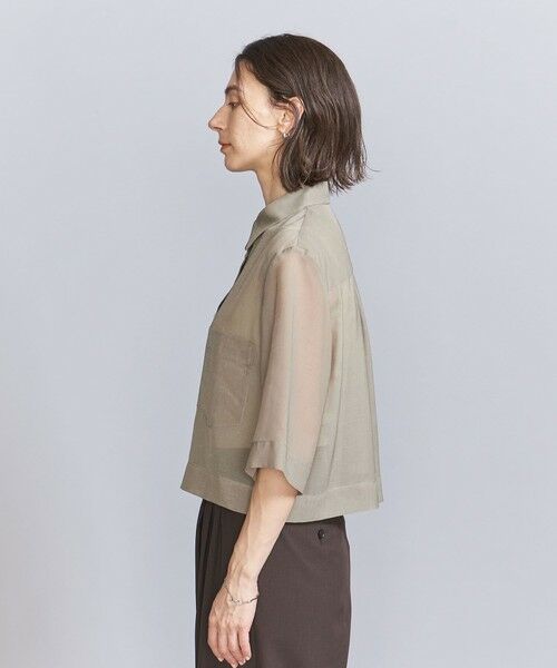 BEAUTY&YOUTH UNITED ARROWS / ビューティー&ユース ユナイテッドアローズ シャツ・ブラウス | ポリエステル オーガンジー シャツ -ウォッシャブル- | 詳細18