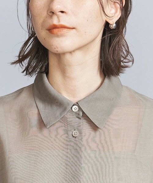 BEAUTY&YOUTH UNITED ARROWS / ビューティー&ユース ユナイテッドアローズ シャツ・ブラウス | ポリエステル オーガンジー シャツ -ウォッシャブル- | 詳細20