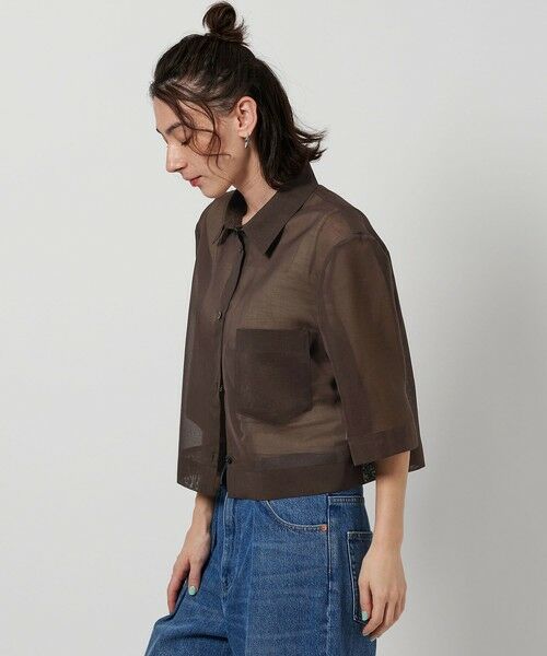 BEAUTY&YOUTH UNITED ARROWS / ビューティー&ユース ユナイテッドアローズ シャツ・ブラウス | ポリエステル オーガンジー シャツ ウォッシャブル | 詳細18